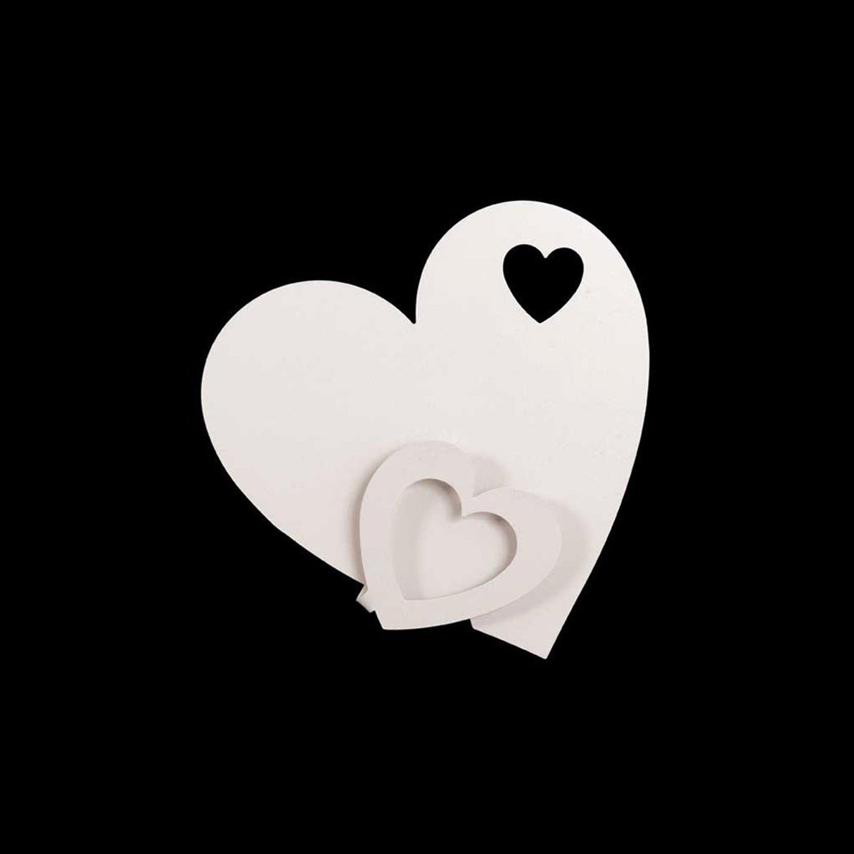 ARTI & MESTIERI Porta Umidificatore di Design Cuori Bianco