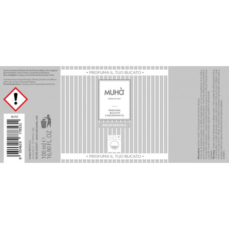 MUHA' Profumo Bucato Lavatrice 100ml Dolce Coccola