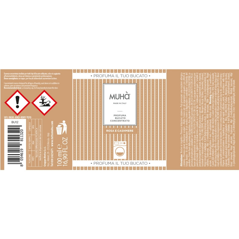 MUHA' Washing Machine Laundry Perfume 100ml Pink and Cashmere