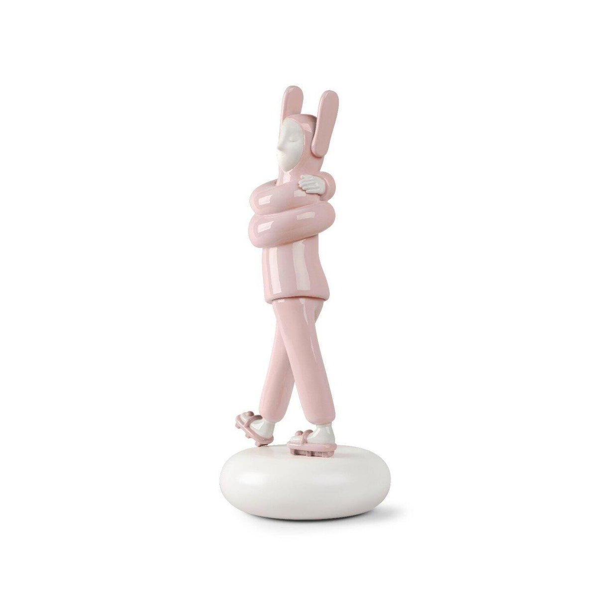 LLADRO' Scultura Embraced Pink 57x25cm Porcellana