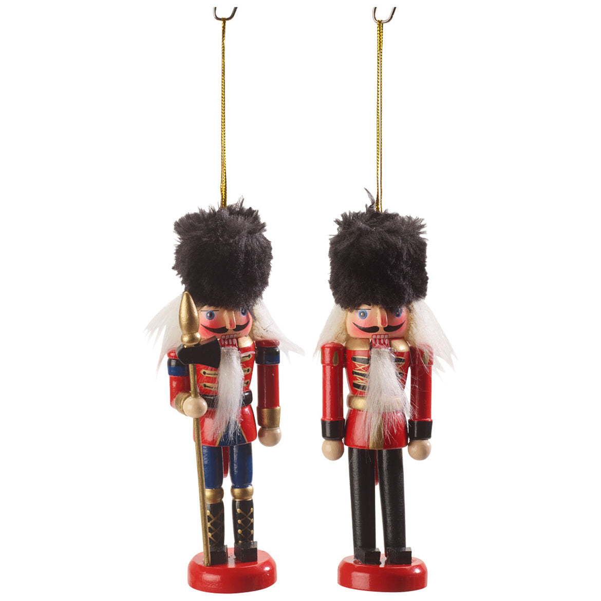 VILLEROY & BOCH Winter Collage Accessoires Nutcracker Hanger 12cm Set 2 Pieces Wooden Christmas Decorations