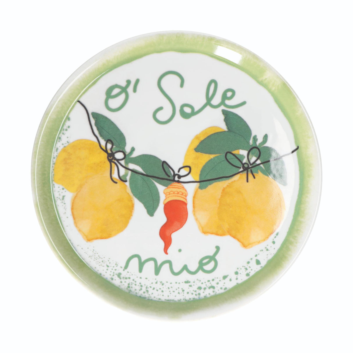 ROSE & TULIPANI Piatto Pizza O' Sole Mio 31cm Verde Porcellana