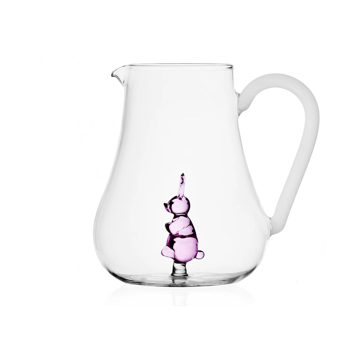 ICHENDORF Animal Farm Jug Carafe Rabbit 1.5L 20cm Borosilicate Glass