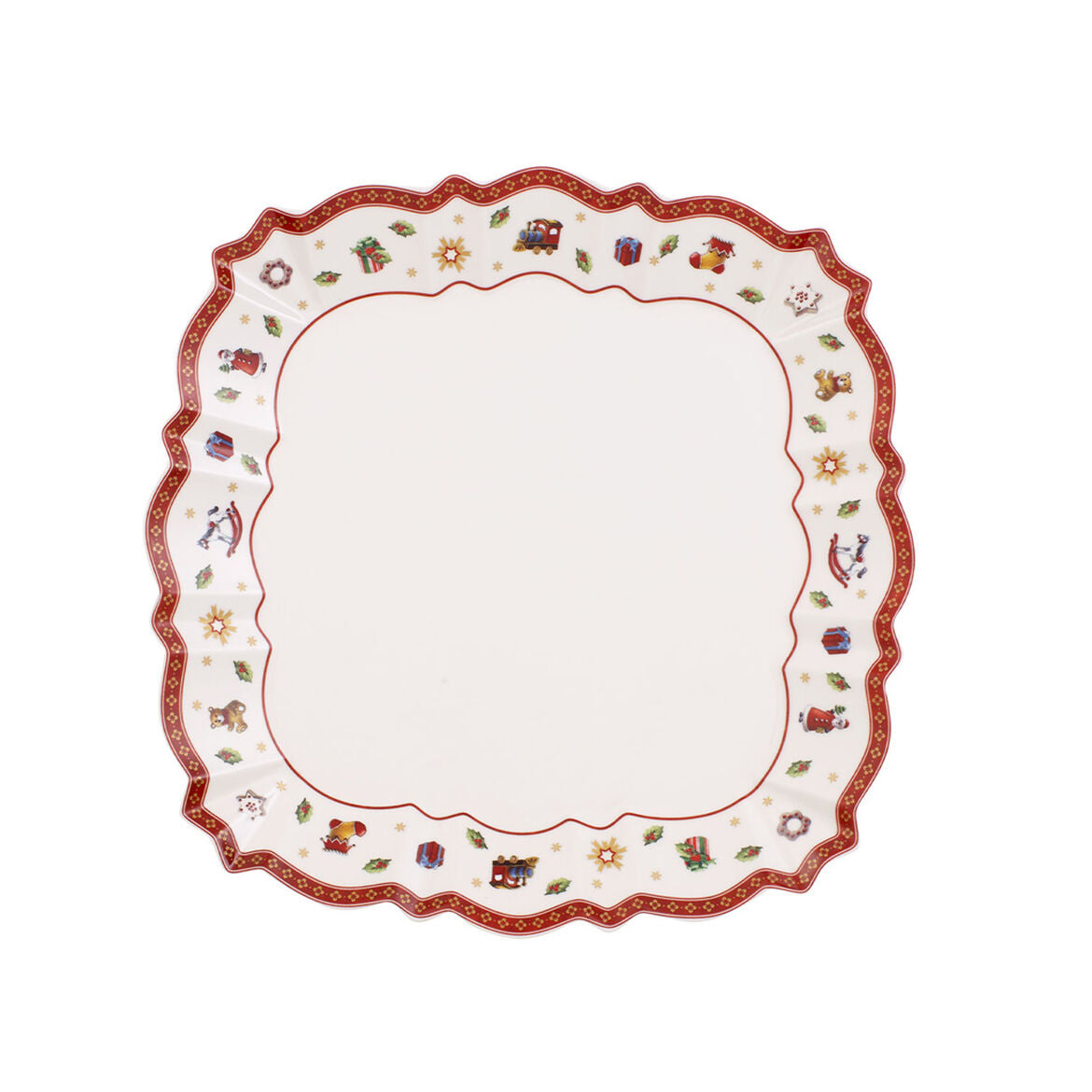 VILLEROY & BOCH Toy's Delight Piatto Quadrato da Portata 26cm Tavola Natale