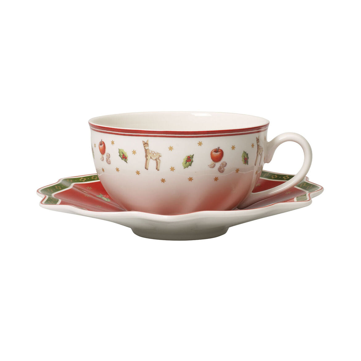 VILLEROY & BOCH Toy's Delight Tazza Caffelatte 300ml con Piattino 19cm Tavola Natalizia