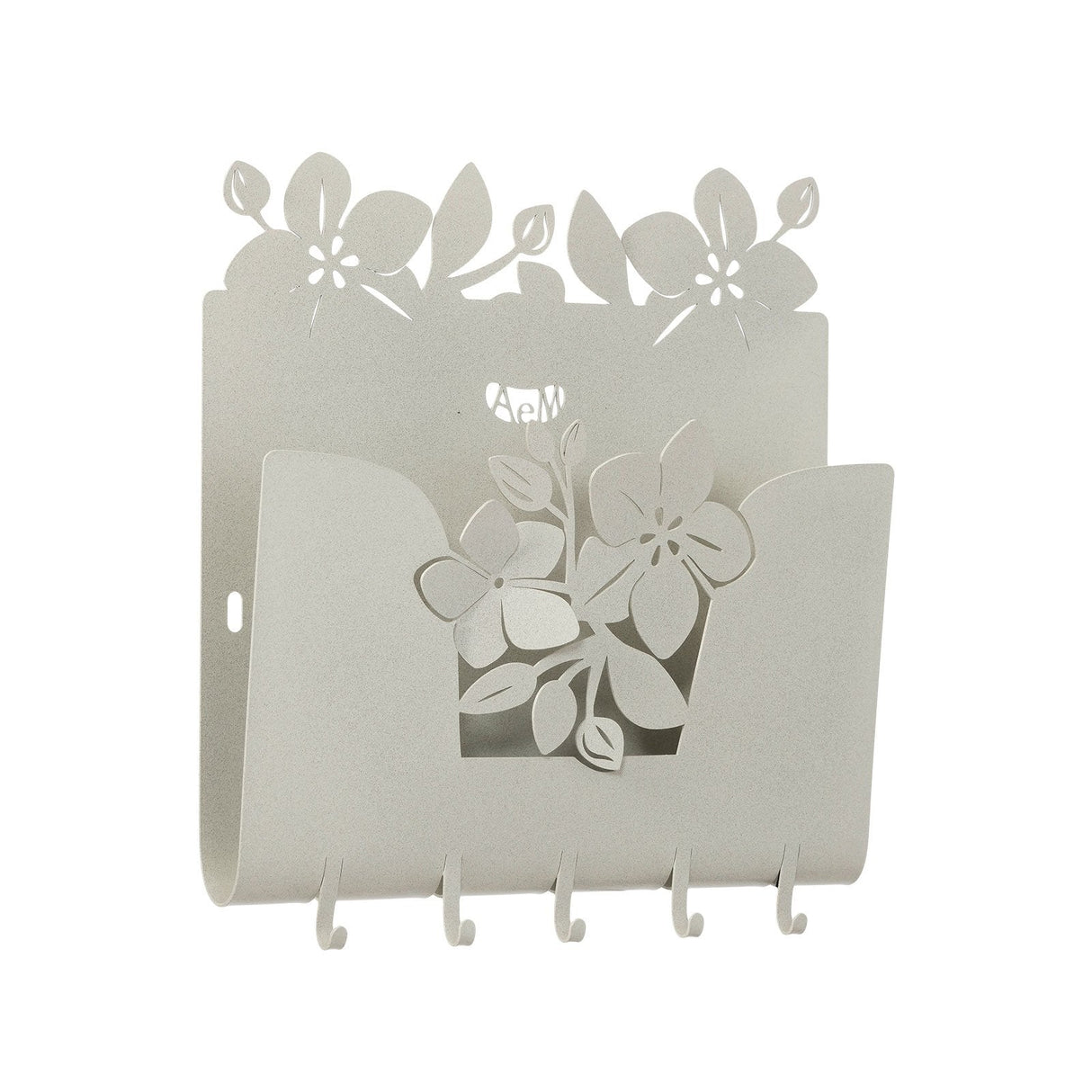 ARTI & MESTIERI Cassetta Portachiavi Moderna Fior di Loto Avorio