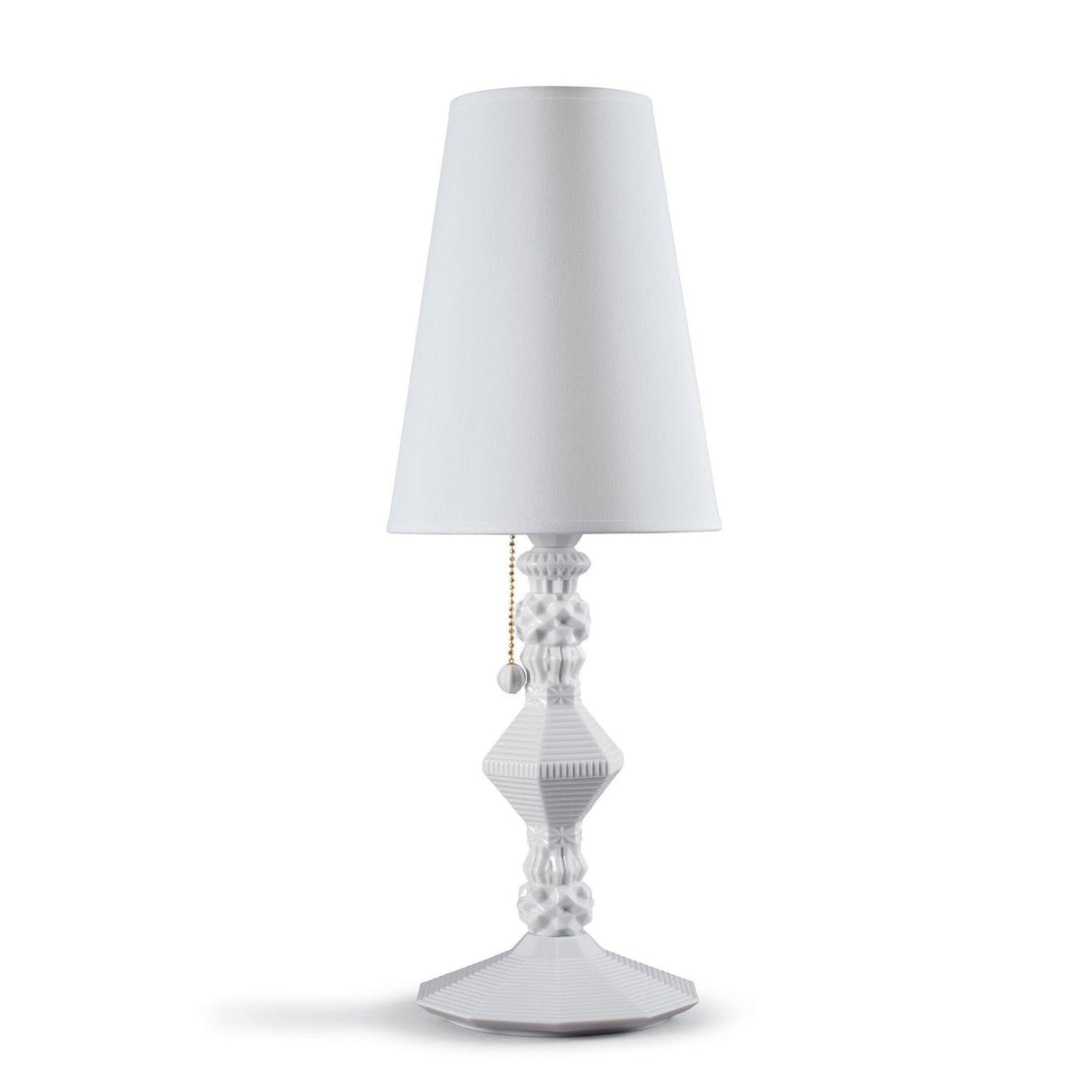 LLADRO' Lampada da Tavolo Belle De Nuit Bianco 57x20cm Porcellana
