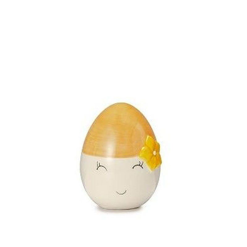 PALAIS ROYAL Uovo Ovetto Viso 9cm Ambra Ceramica