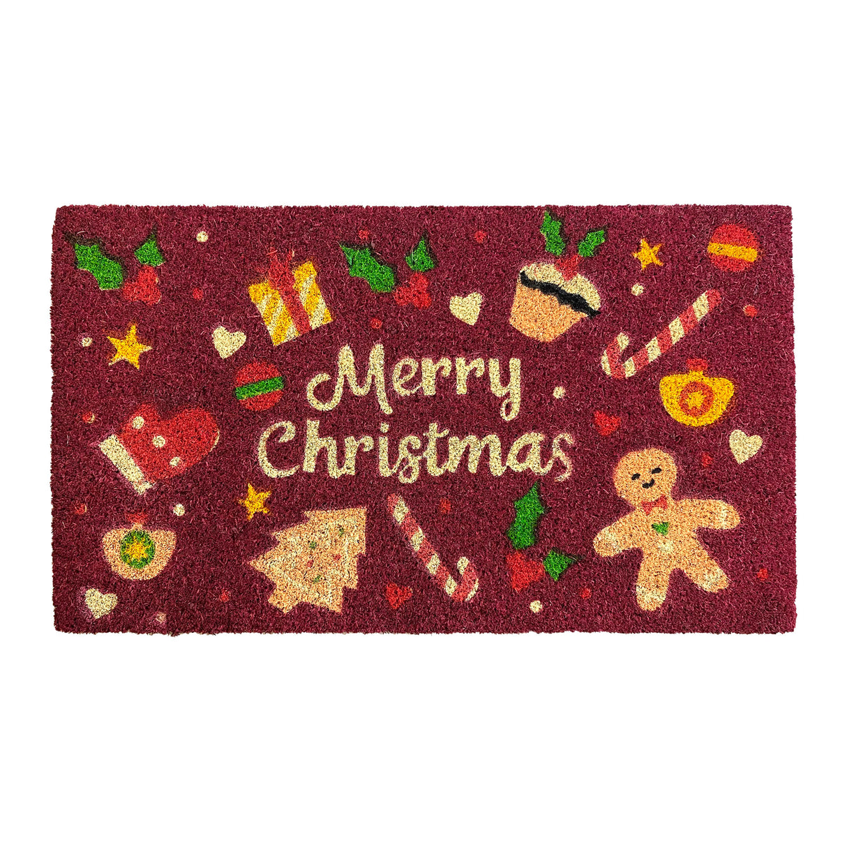 MONTEMAGGI Christmas Christmas Doormat Rug in Coconut 17x40cm
