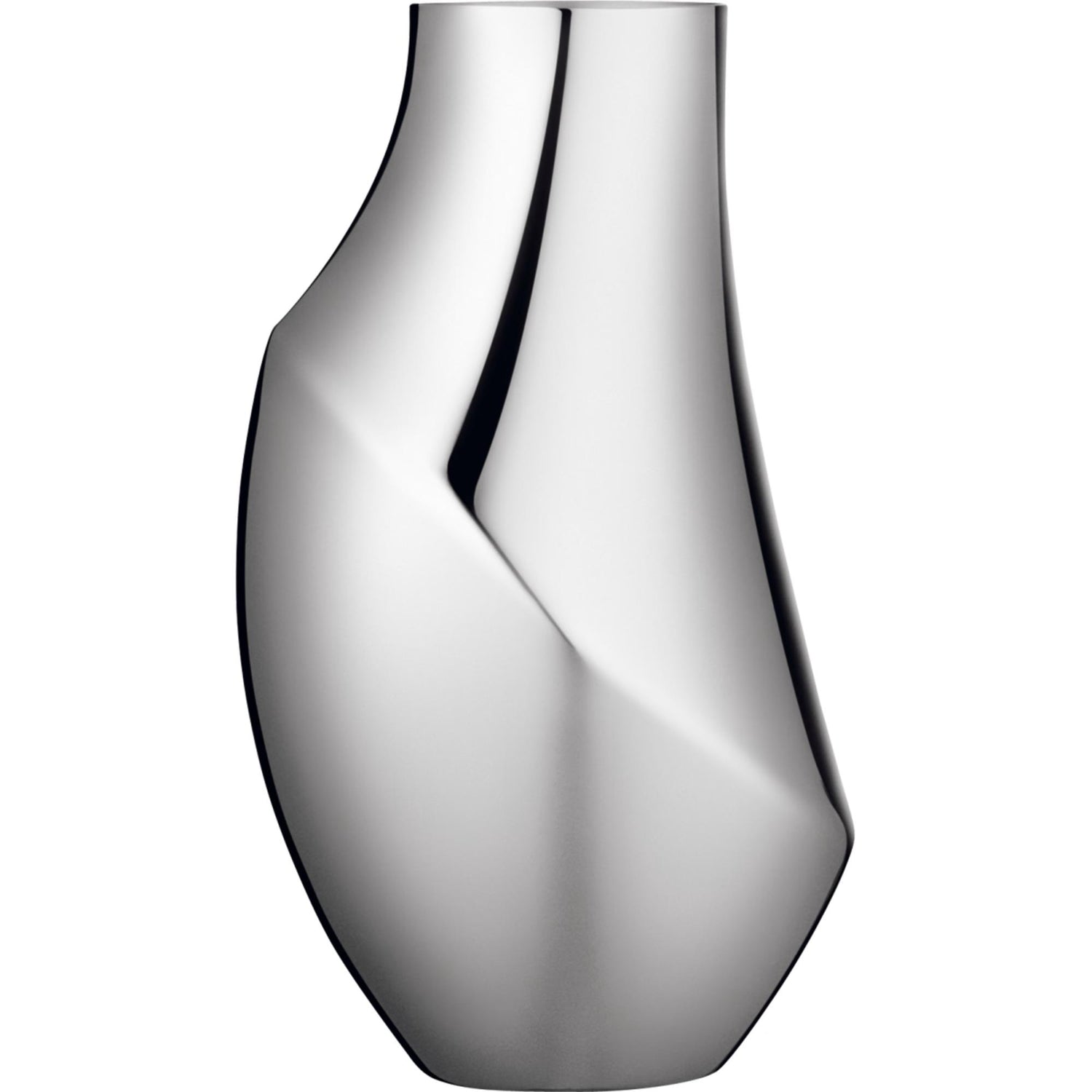 GEORG JENSEN Vaso Flora Medio 23 Acciaio Inox Lucidato a Specchio