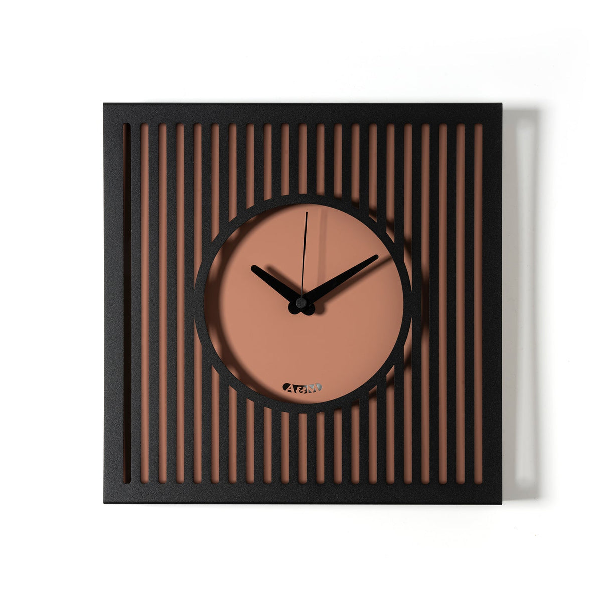 ARTI & MESTIERI Orologio da Parete Elegante Tiffany Piccolo Nero Mocha Mousse 35x35cm