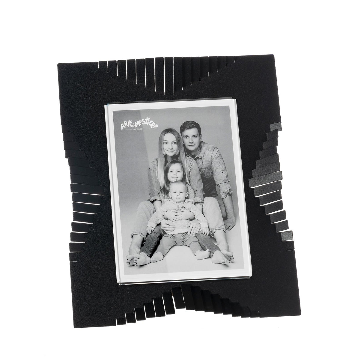 ARTI & MESTIERI Portafoto di Design Riviera Piccolo Nero 22,7x17,5cm