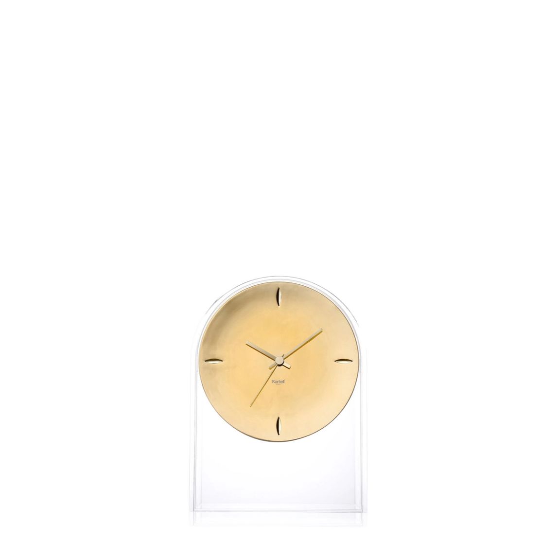 KARTELL Air Du Temps Orologio da Tavolo Trasparente Oro 22x30cm