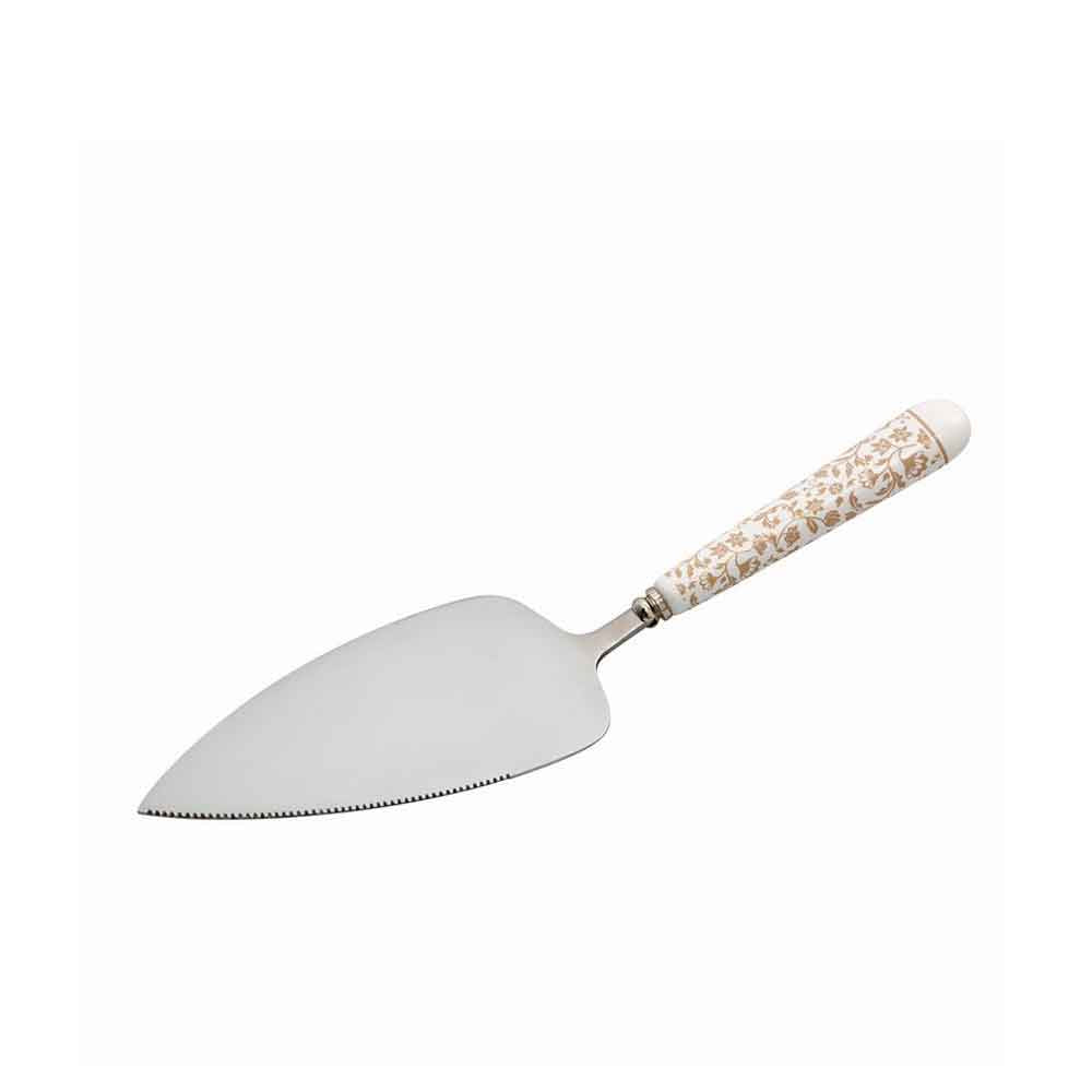 Pala dolce Campo ai Fiori Brandani in acciaio inox e stoneware decorato