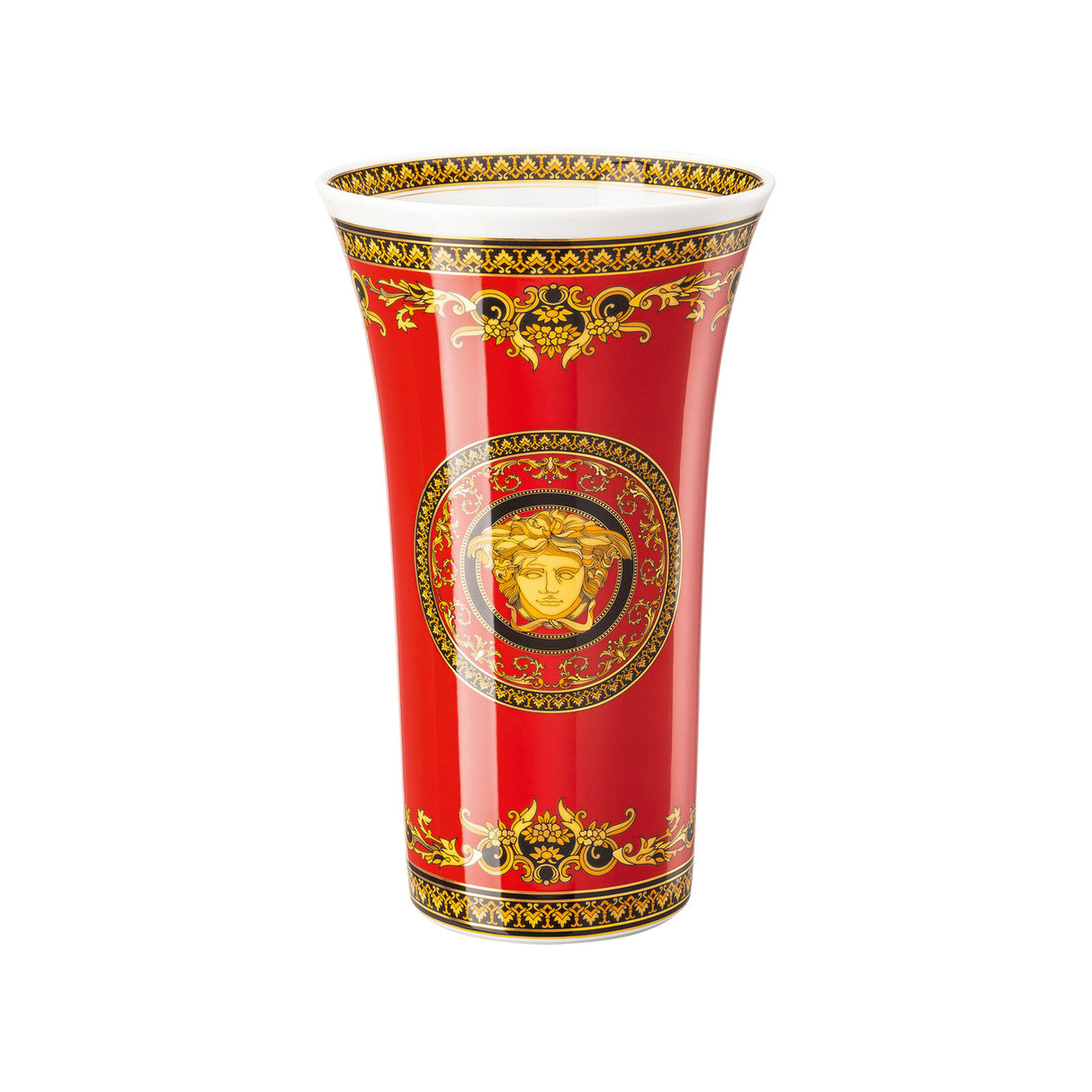 VERSACE Vaso Medusa Rosso Red Ikarus 26,5cm Porcellana