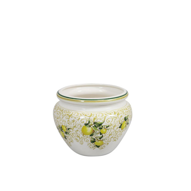 BRANDANI Limoni Caspo' Vaso Portavaso Portapianta 26x20cm Ceramica