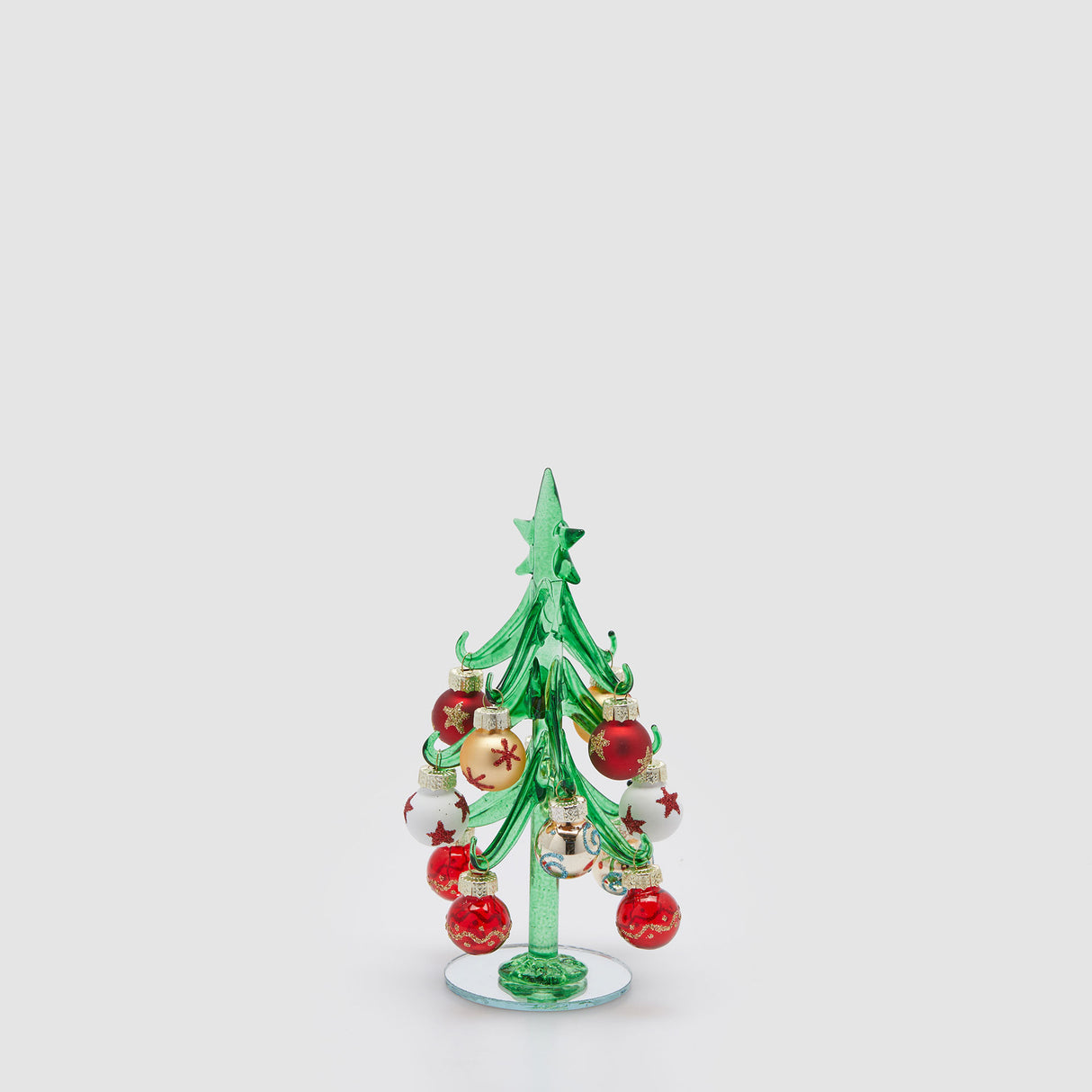 EDG Enzo De Gasperi Decorazione Natalizia Pino Decori 16x7,5cm Vetro