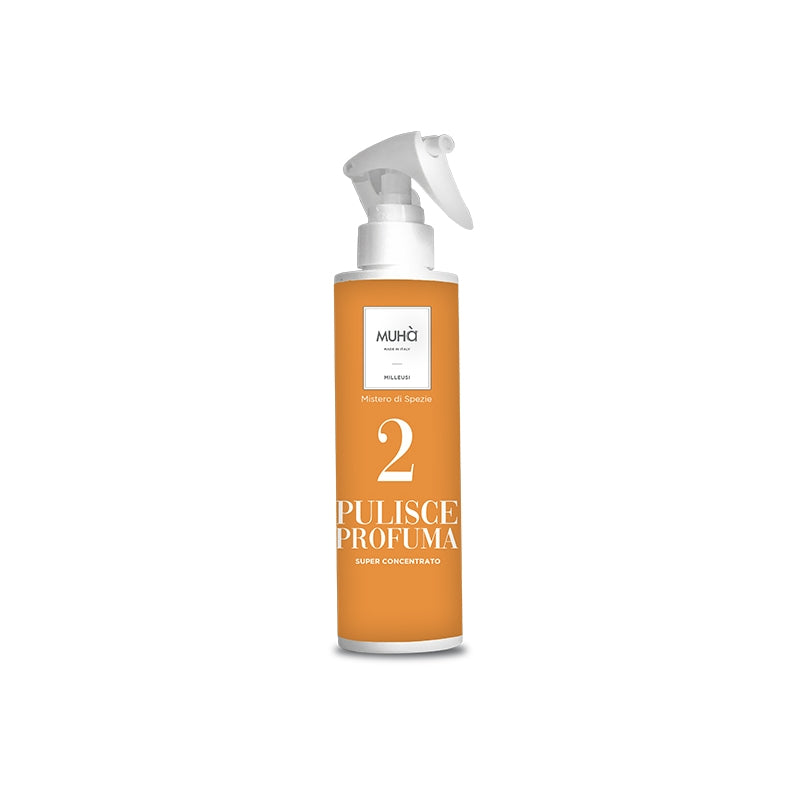 MUHA' Flacone Spray Detergente Milleusi 200ml Mistero di Spezie