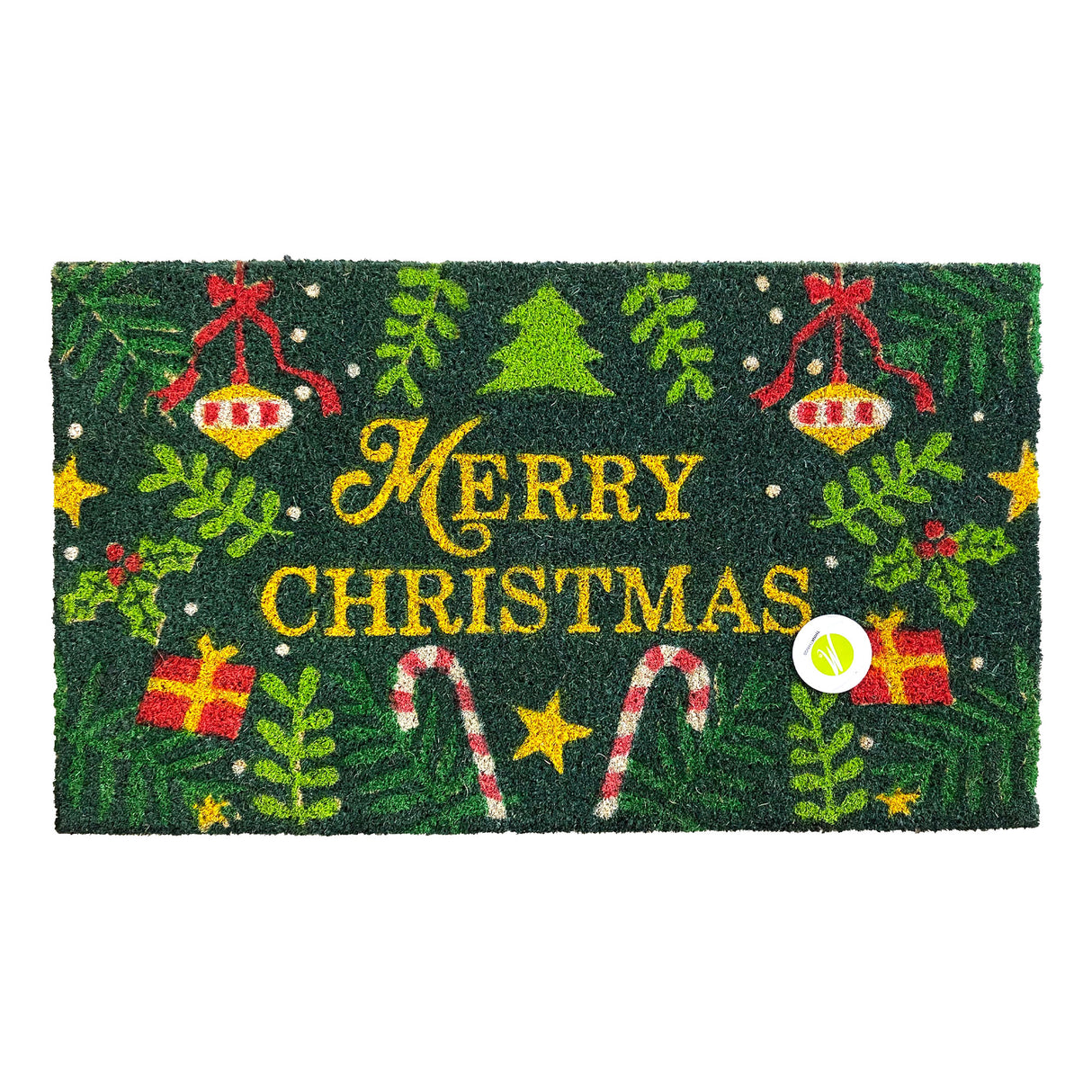 MONTEMAGGI Christmas Christmas Doormat Rug in Coconut 17x40cm