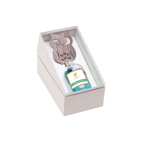 HYPNO CASA Diffusore con Bastoncini Sagoma Gufo 100ml Acqua Marina