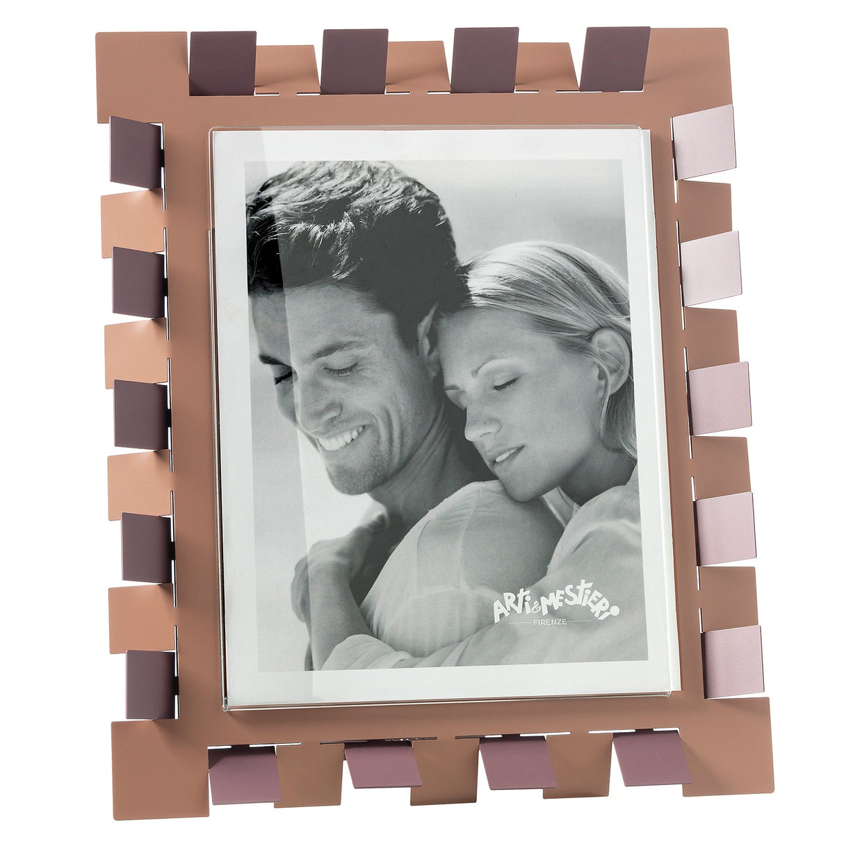 ARTI & MESTIERI Portafoto Vertigo Maxi Mocha Mousse Viola Ametista 34,5x29,4cm