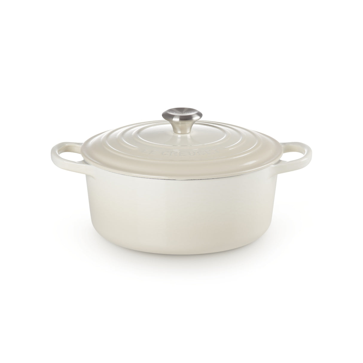 LE CREUSET Cocotte Rotonda Evolution 26cm Meringa Ghisa Vetrificata