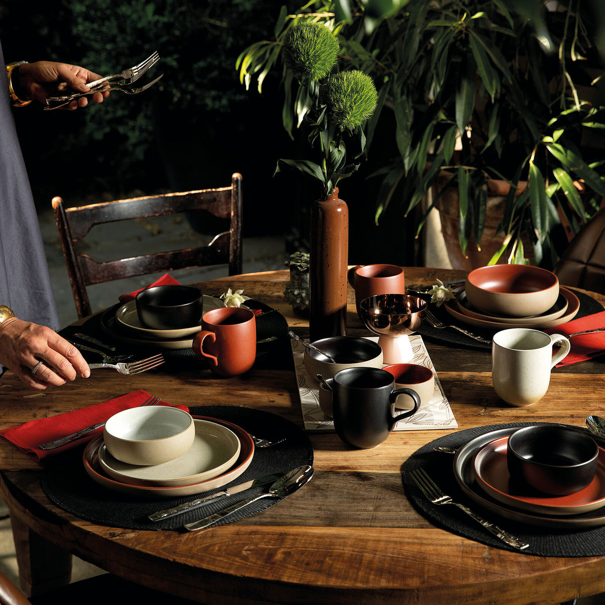 SAMBONET Jungle Cutlery Forks Sweet Dessert Set 6 Pieces Stainless Steel