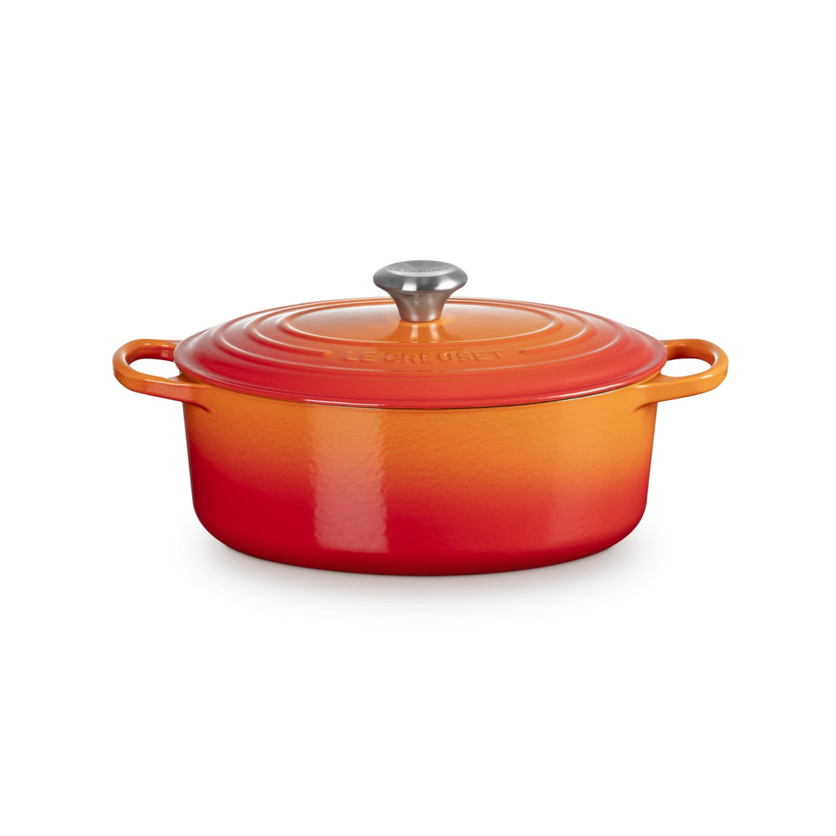 LE CREUSET Cocotte Ovale Evolution 29cm Arancio Ghisa Vetrificata