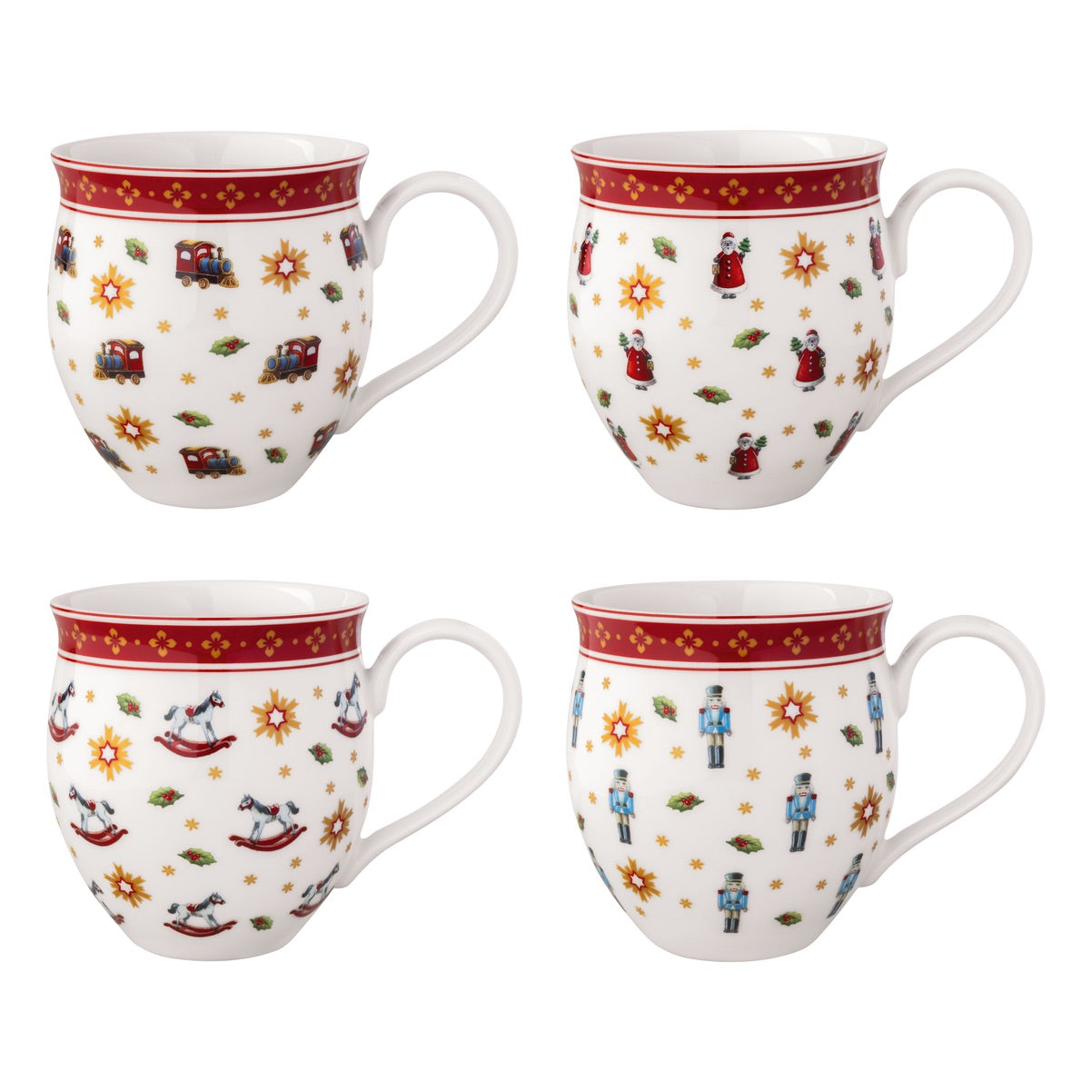 Set 4 tazze Toy's Delight Villeroy & Boch in porcellana decori natalizi