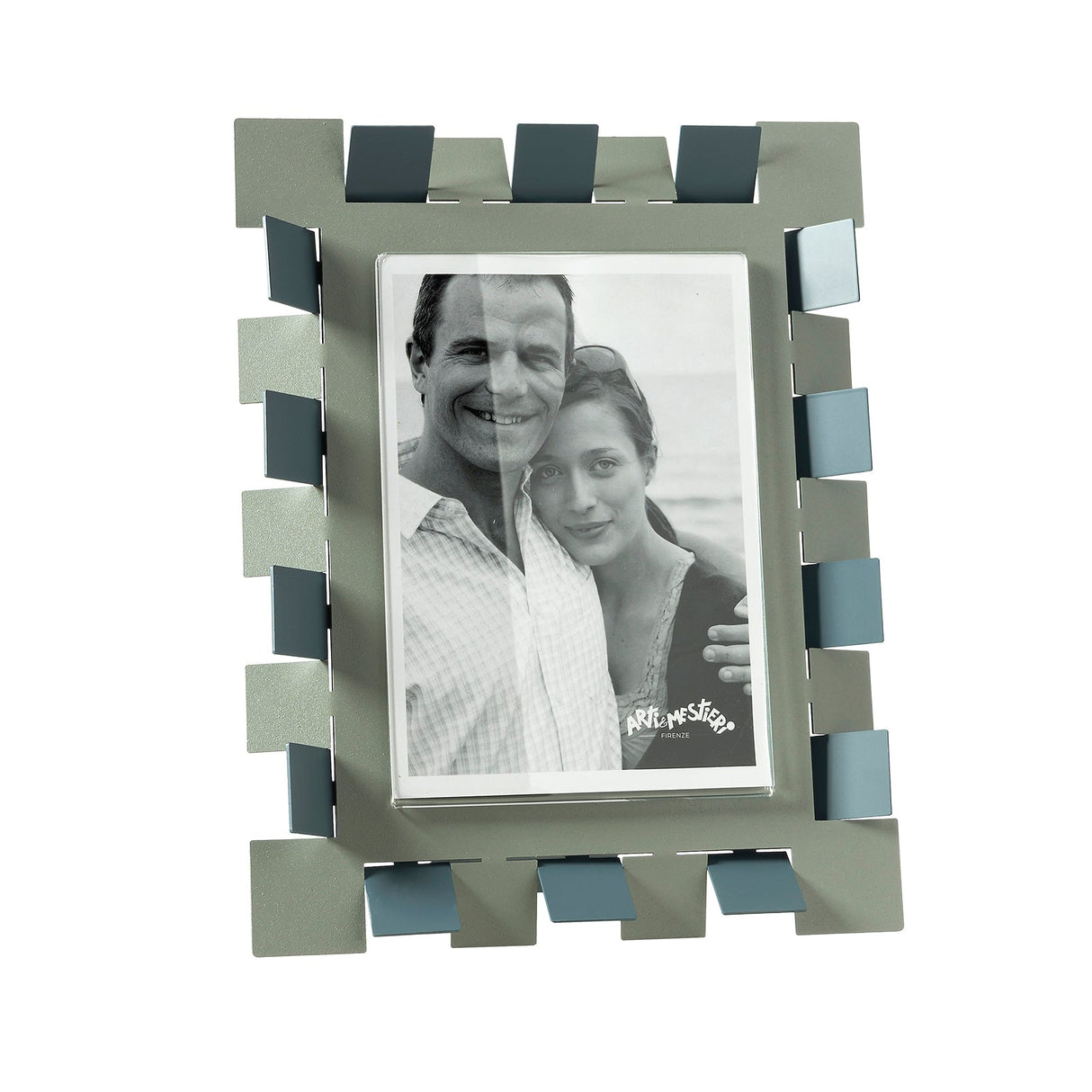 ARTI & MESTIERI Portafoto Vertigo Grande Giada Petrolio 22x27,6cm