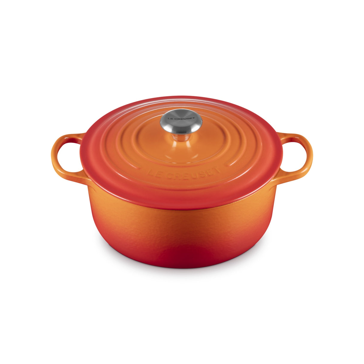 LE CREUSET Cocotte Rotonda Evolution 26cm Arancio Ghisa Vetrificata