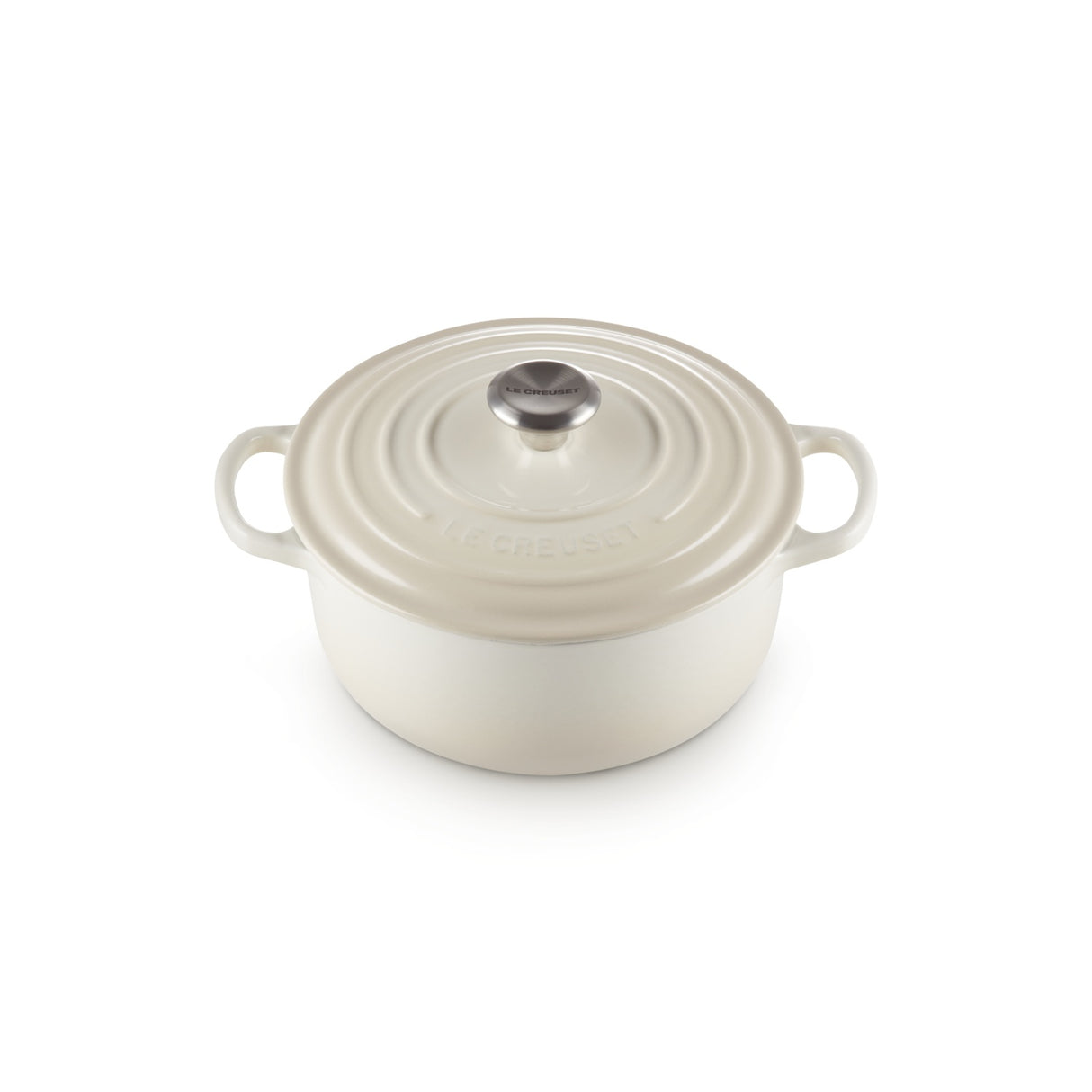 LE CREUSET Cocotte Rotonda Evolution 20cm Meringa Ghisa Vetrificata