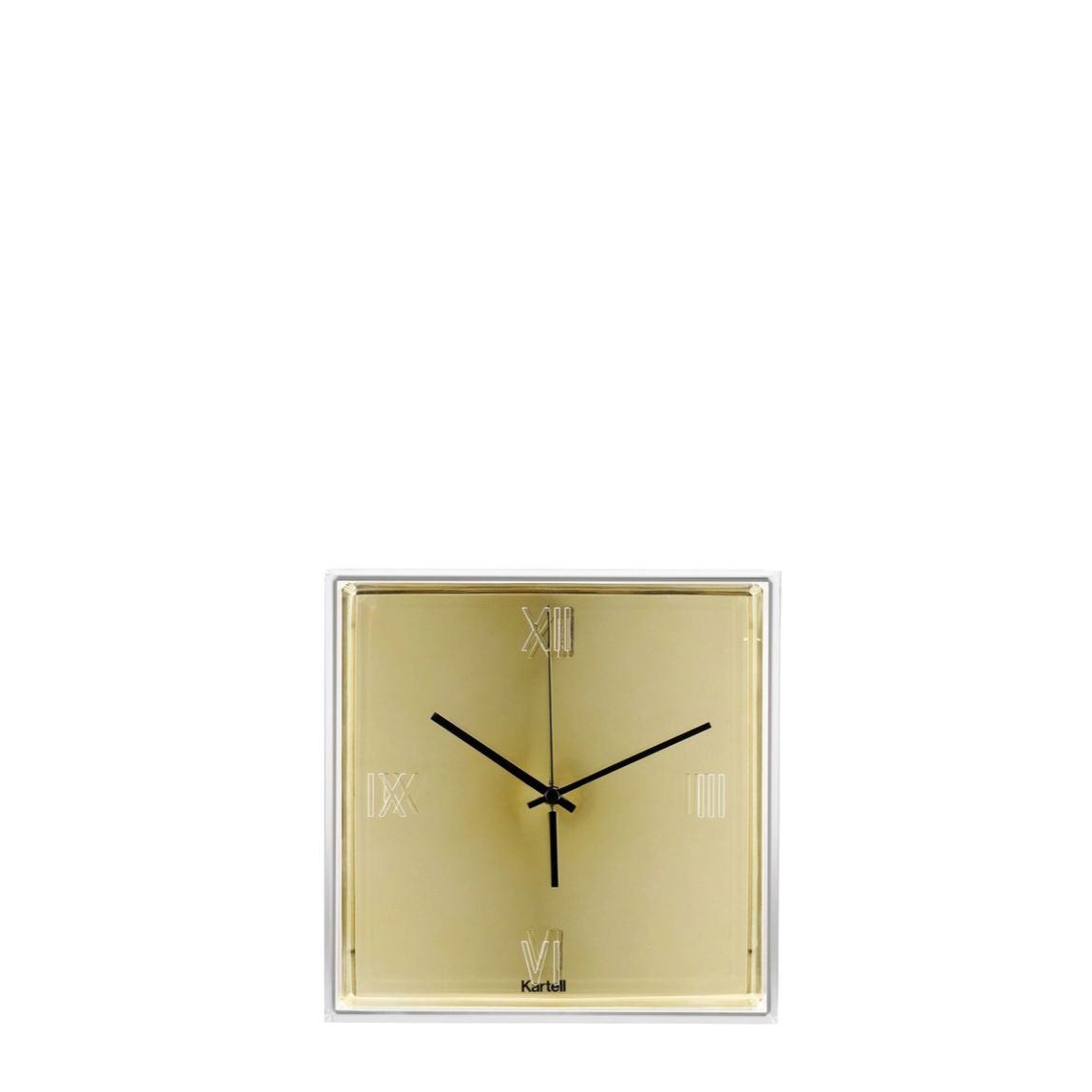 KARTELL Tic&Tac Metal Orologio da Parete e da Tavolo Oro 30x30cm PMMA