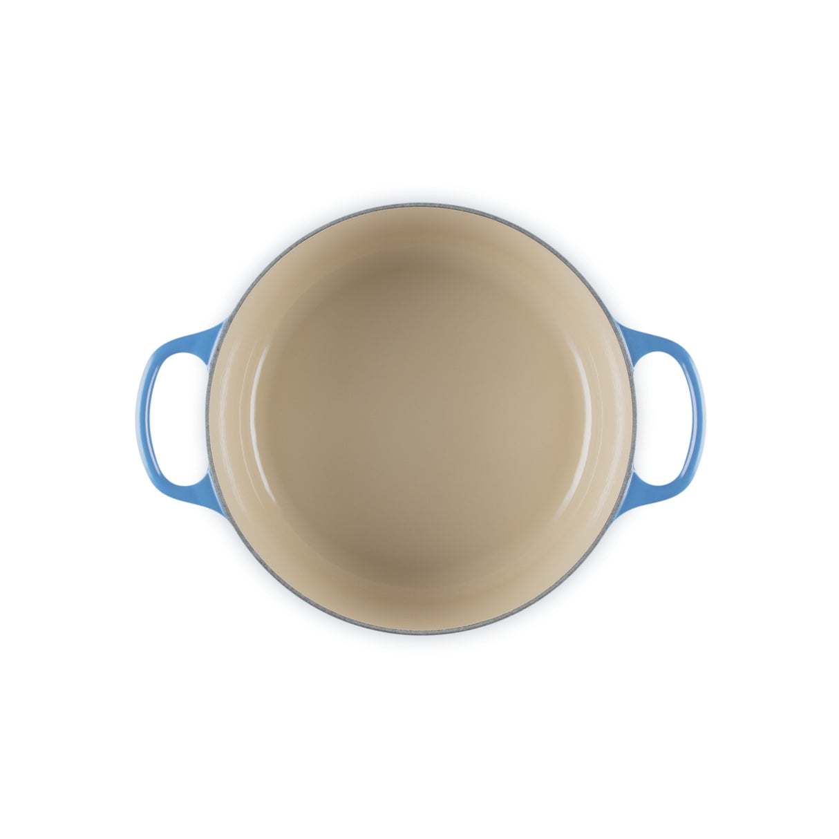 LE CREUSET Cocotte Rotonda Evolution 24cm Azure Blu Ghisa Vetrificata