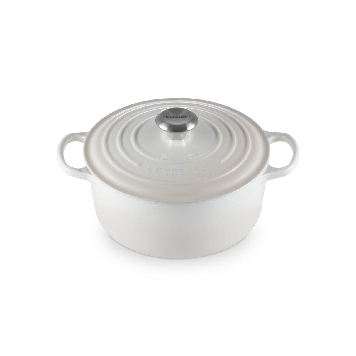 LE CREUSET Cocotte Rotonda Evolution 24cm Meringa Ghisa Vetrificata