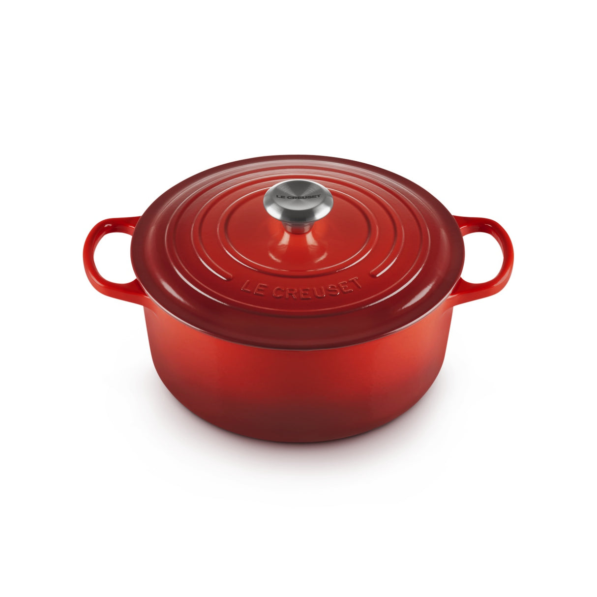 LE CREUSET Cocotte Rotonda Evolution 26cm Ciliegia Ghisa Vetrificata
