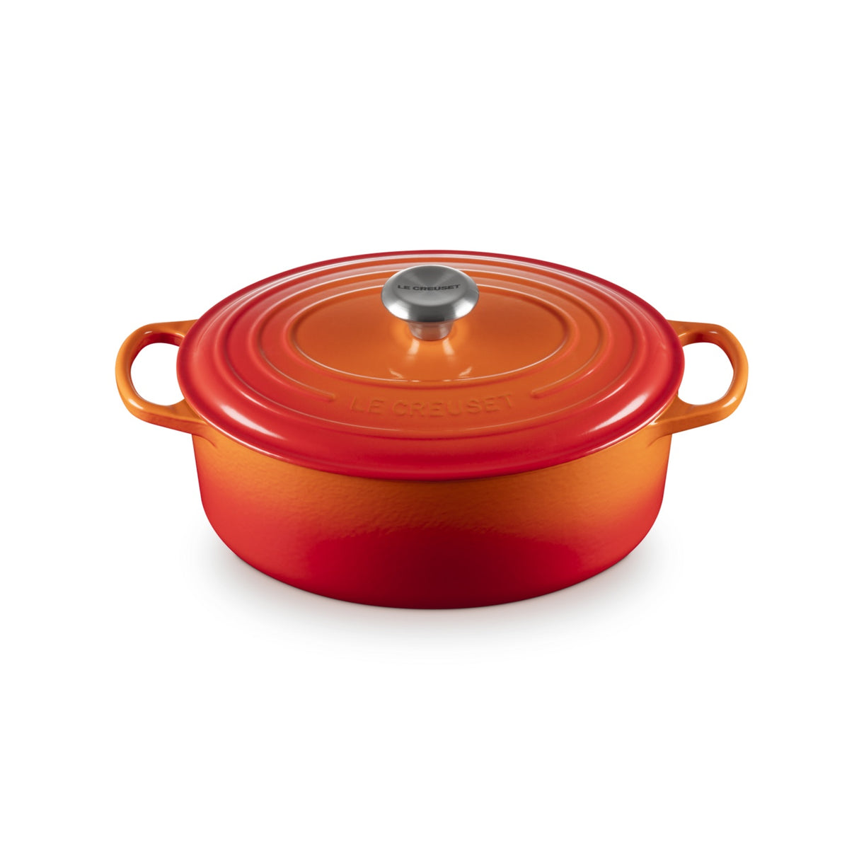 LE CREUSET Cocotte Ovale Evolution 29cm Arancio Ghisa Vetrificata