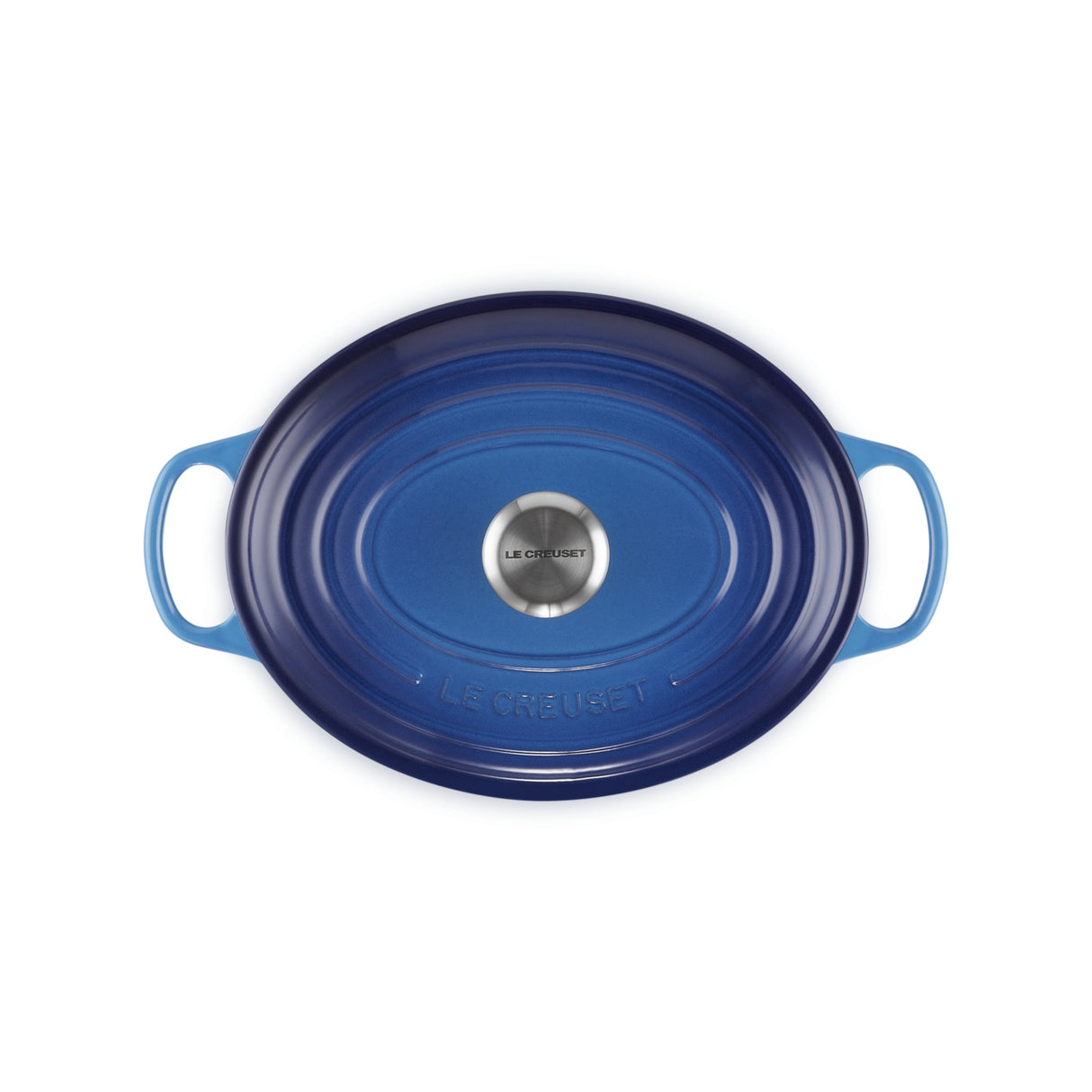LE CREUSET Cocotte Ovale Evolution 29cm Azure Blu Ghisa Vetrificata