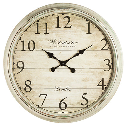 MONTEMAGGI Orologio Da Parete Cornice Tortora Shabby Chic 76cm