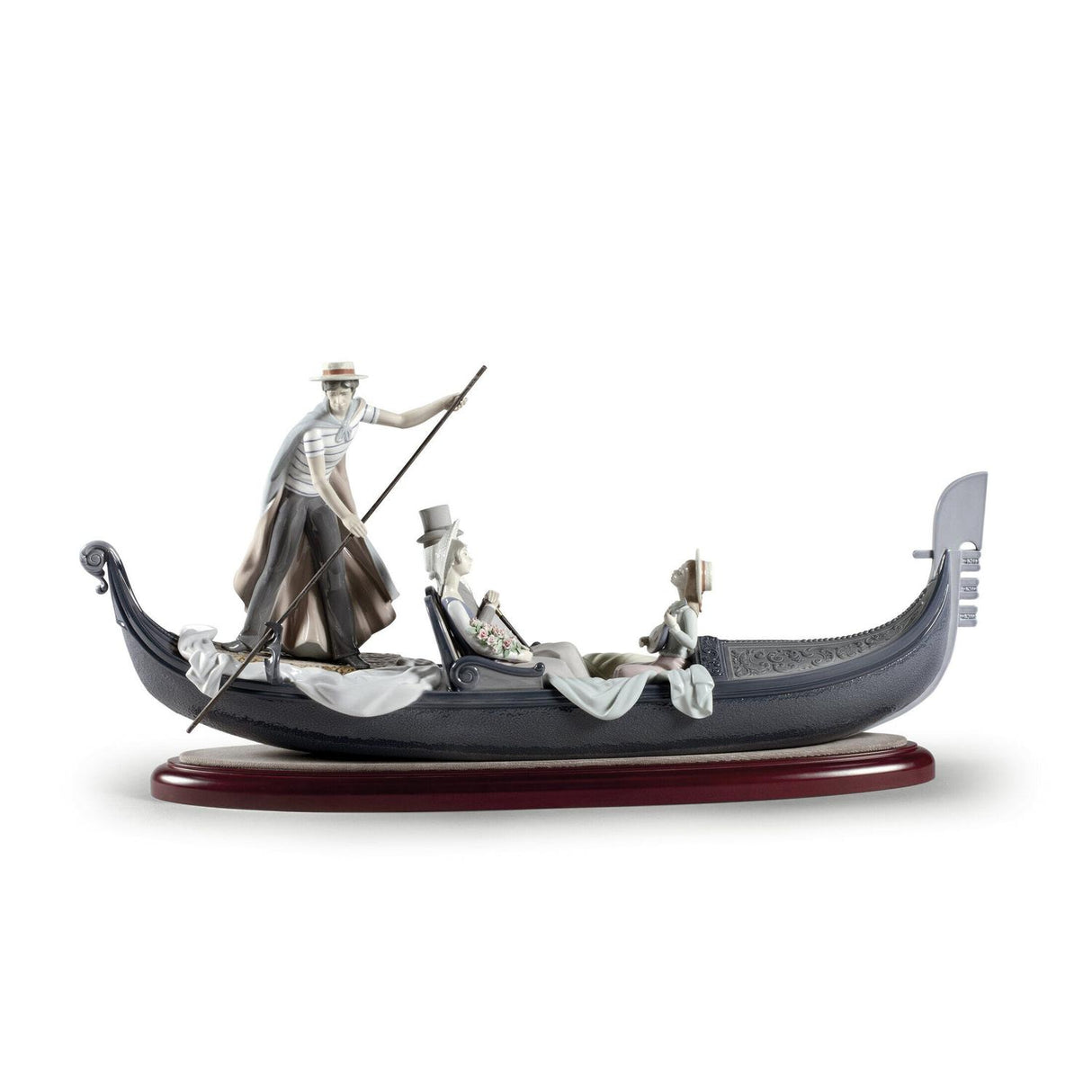 LLADRO' Scultura Coppia Gondola Edizione Numerata 45x76cm Porcellana
