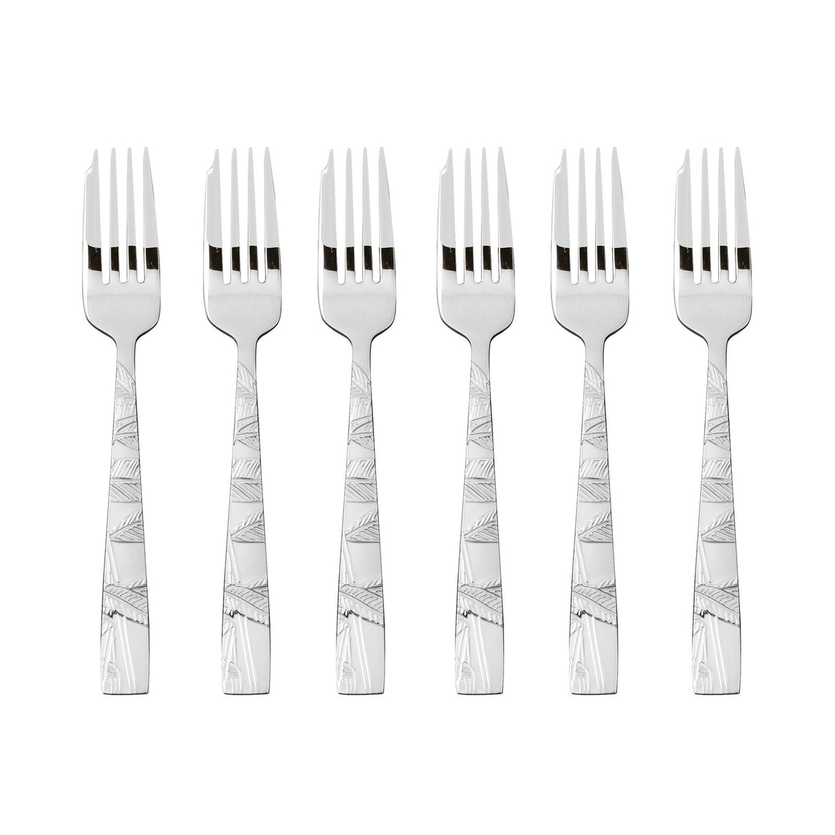SAMBONET Jungle Cutlery Forks Sweet Dessert Set 6 Pieces Stainless Steel