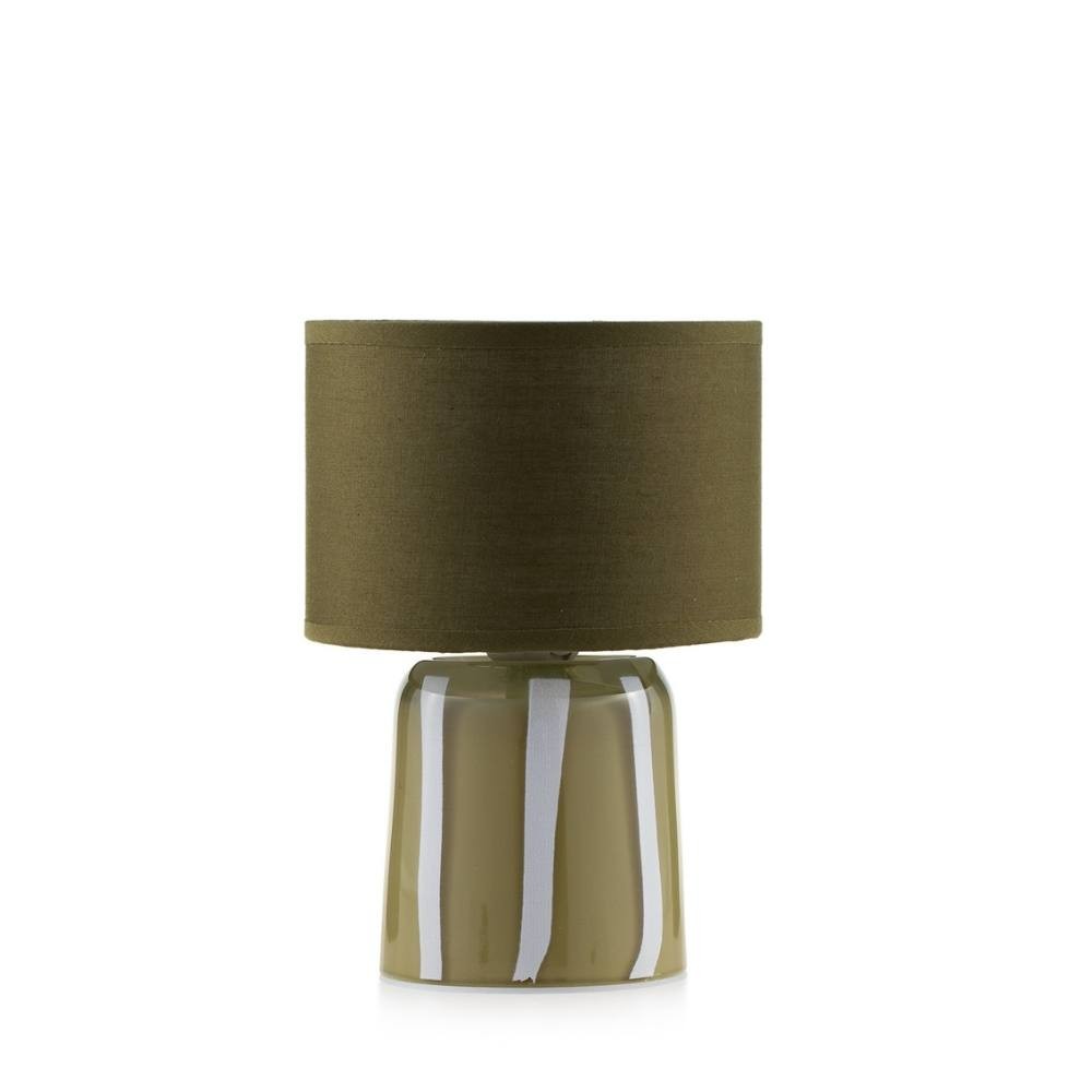 EMÒ ITALIA Rayon Lampada da Tavolo in Vetro 13x20cm Paralume e Base Verde