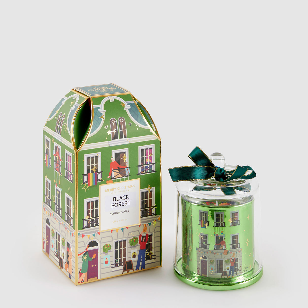 EDG Enzo De Gasperi Candela Natalizia Rue De Rivoli 13cm Black Forest