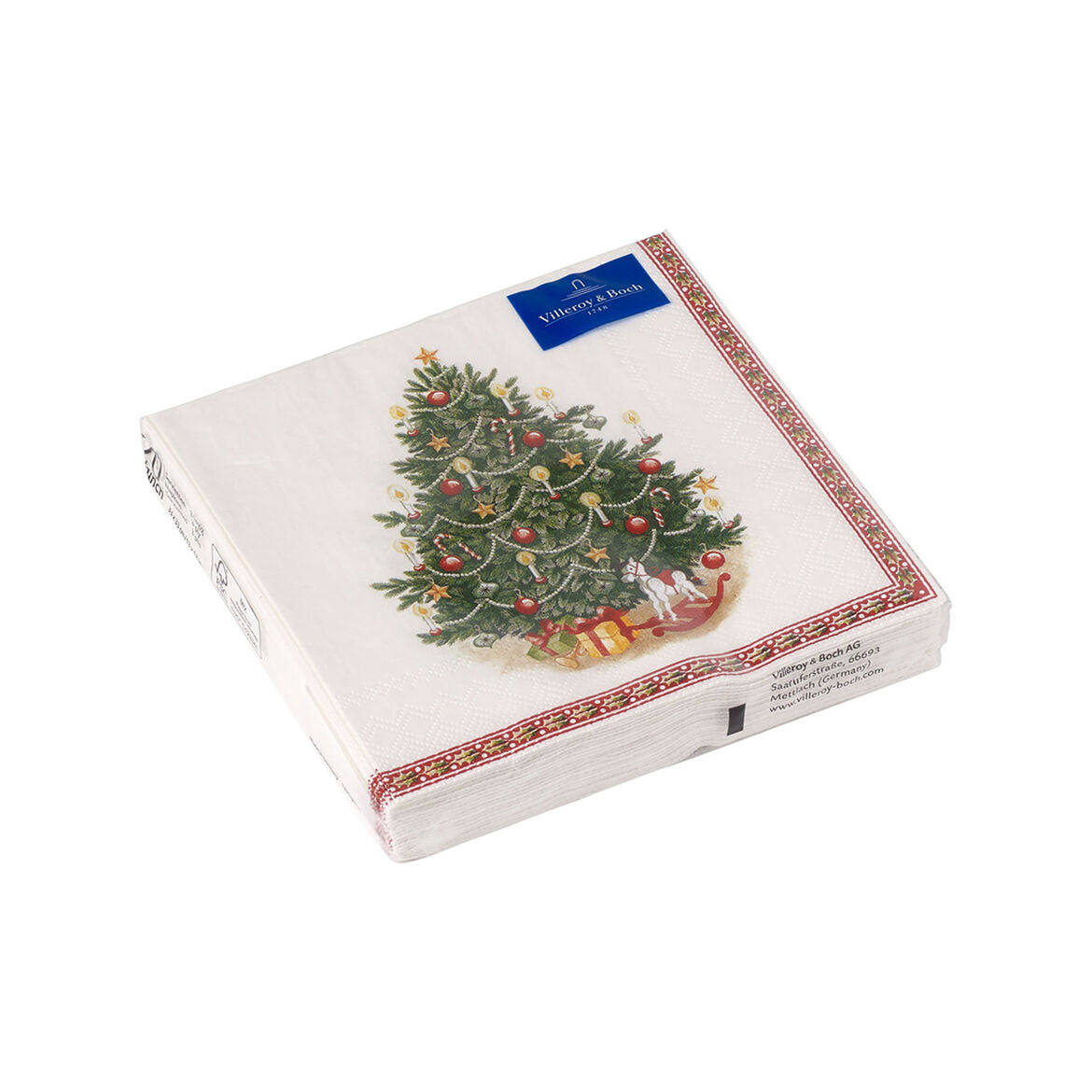 Tovaglioli Natale Villeroy & Boch in carta decorata 25x25 cm 20 pezzi