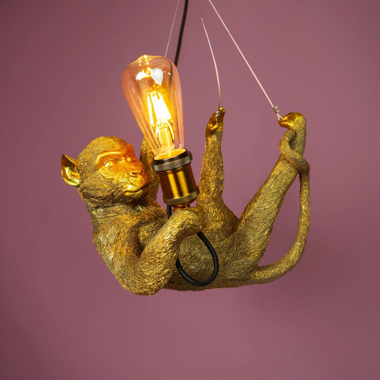 WERNS Charlie Monkey Suspension Lamp Gold 37x23.5x30cm