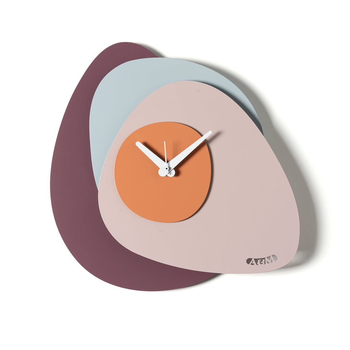 ARTI & MESTIERI Orologio di Design Minimal Grease Viola Ametista Cenere Gelso Pesca 35x35cm