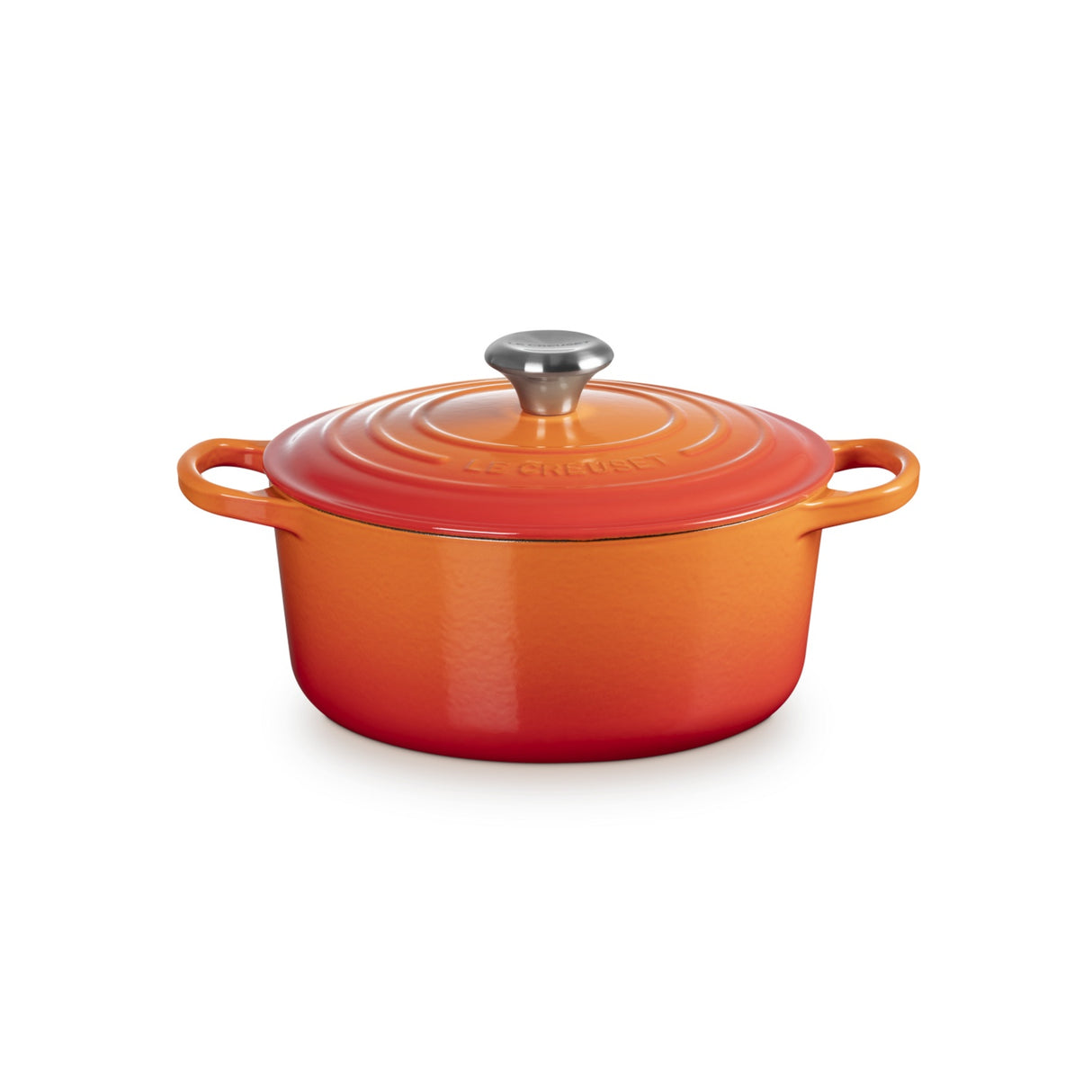 LE CREUSET Cocotte Rotonda Evolution 24cm Arancio Ghisa Vetrificata
