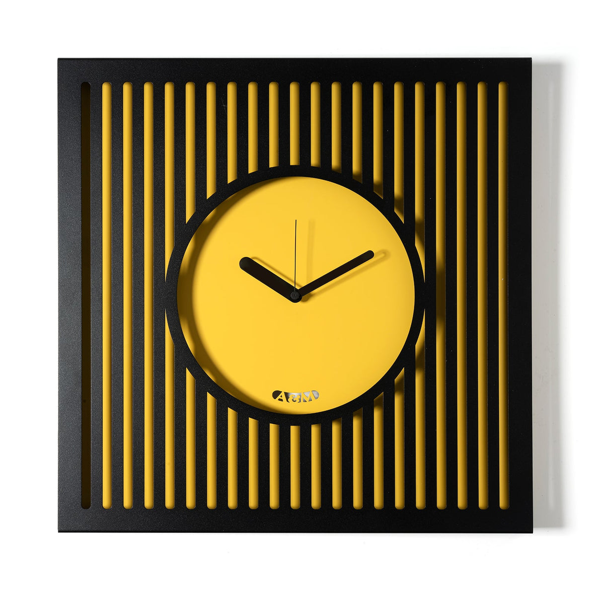 ARTI & MESTIERI Orologio da Parete Elegante Tiffany Grande Nero Ocra 50x50cm