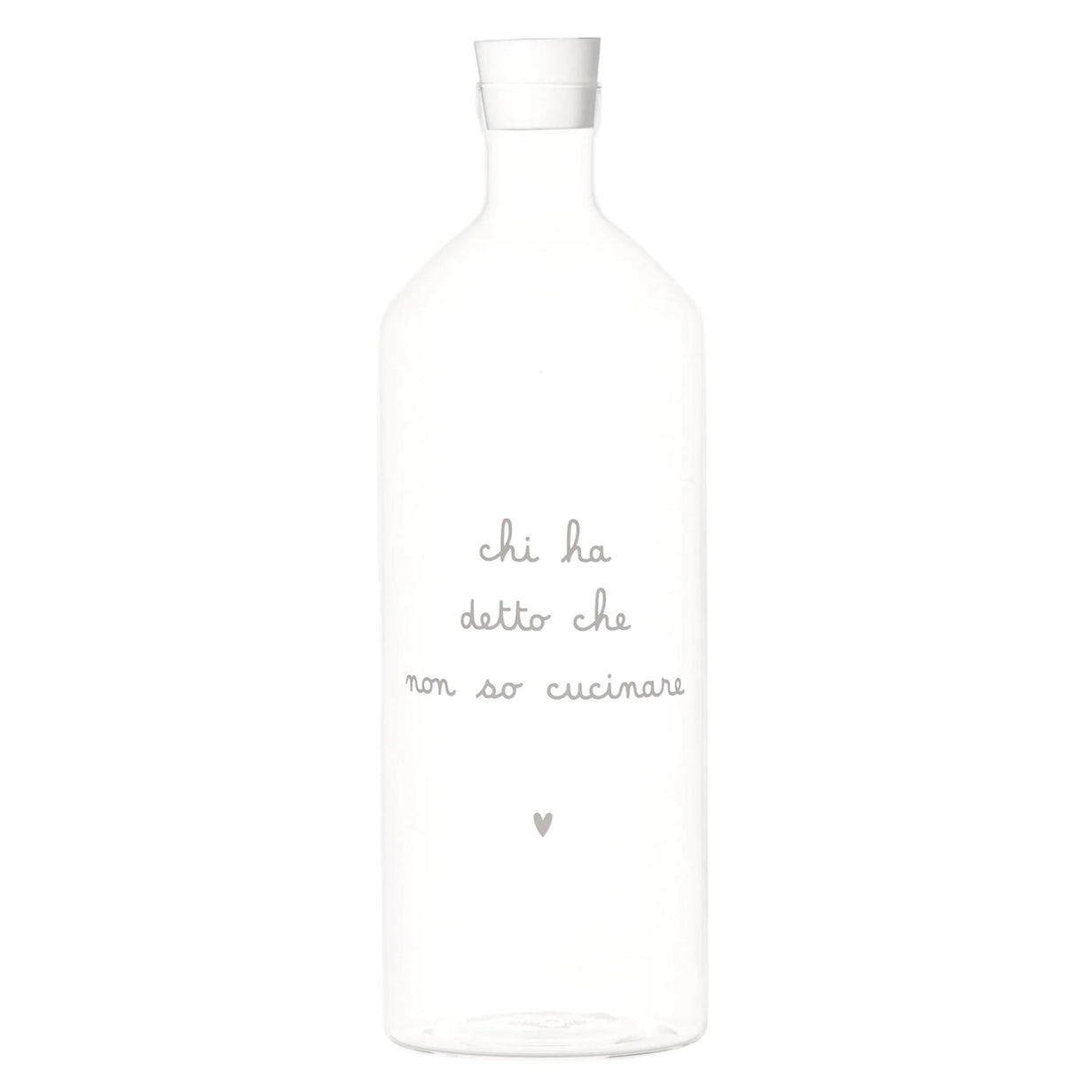 SIMPLE DAY Bottiglia in Vetro Chi ha Detto che Non So Cucinare 1,4 Litri Vetro Borosilicato