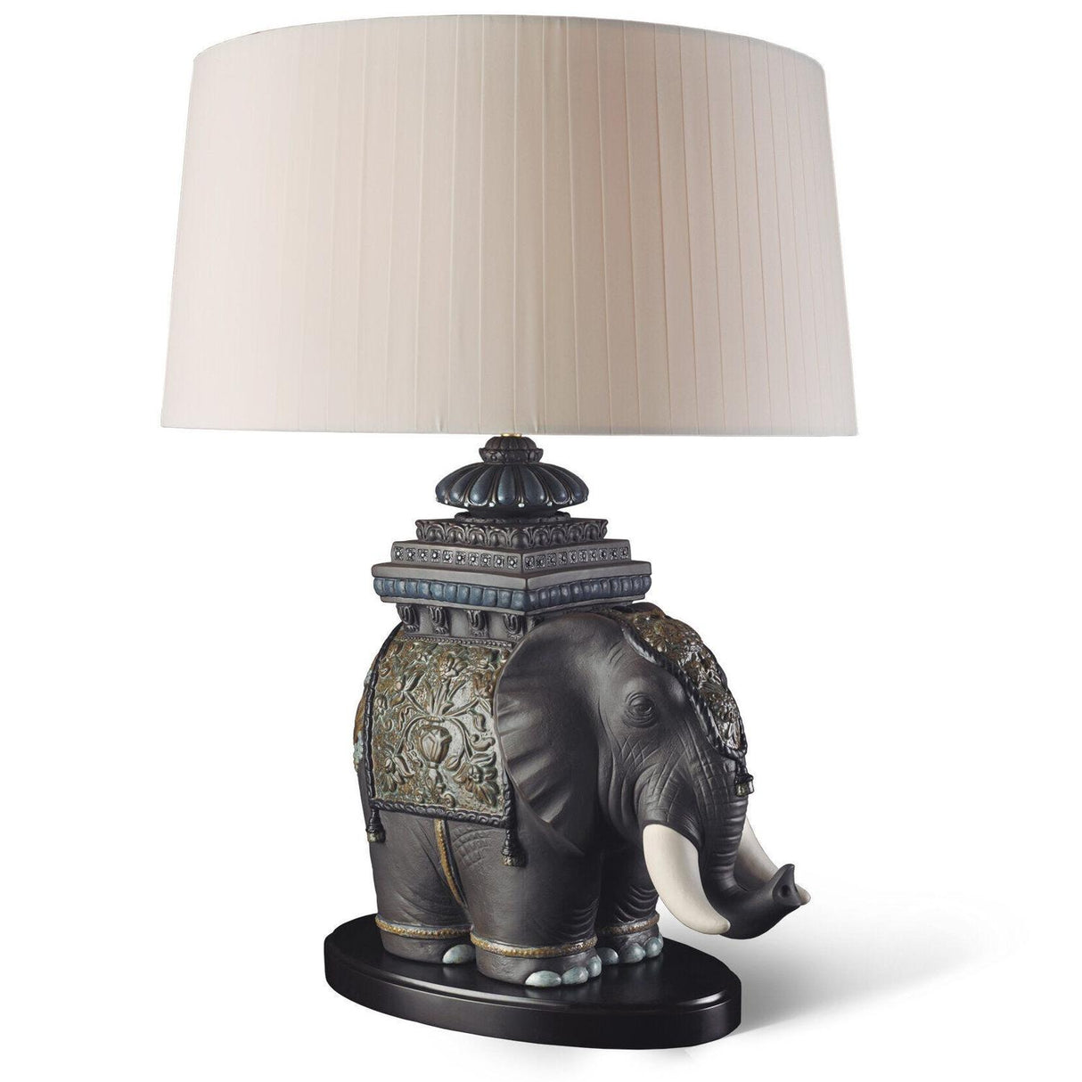 LLADRO' Lampada da Tavolo Elefante di Siam 70x50cm Porcellana